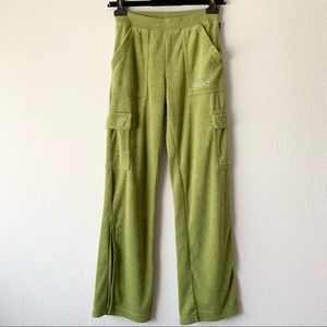 BCBG crystal logo y2k terry track pants